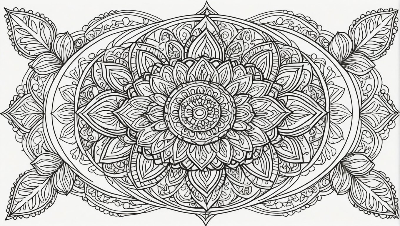 Intricate mandala with floral patterns