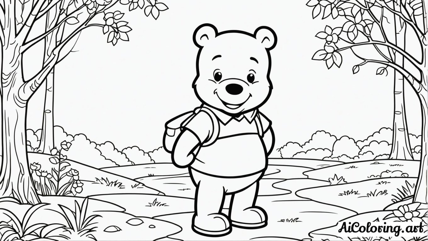 Free coloring page to print winnie the pooh