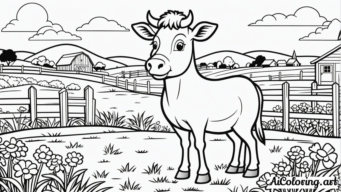 Free coloring page to print farm animal