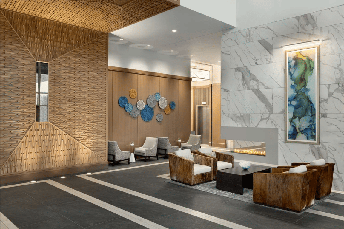 Fireplace | Hilton Alpharetta Atlanta