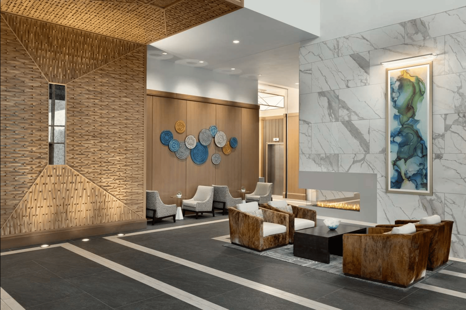 Fireplace | Hilton Alpharetta Atlanta