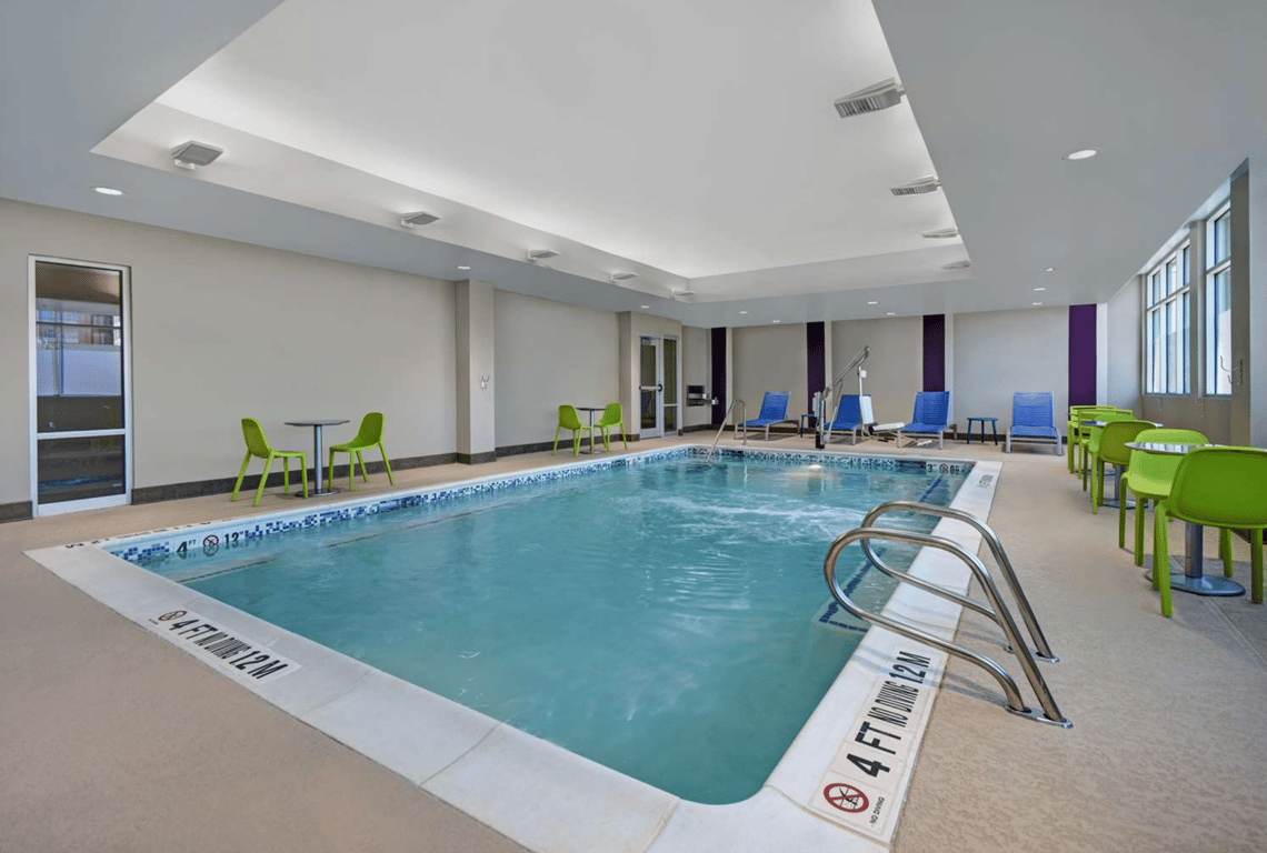 Indoor Pool View | Home2 Suites by Hilton Atlanta Airport North