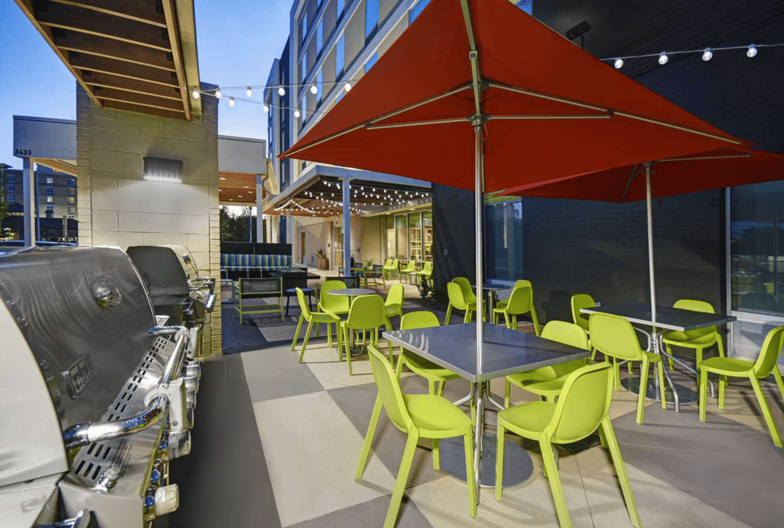 Outdoor Lounge Area | Home2 Suites by Hilton Atlanta Airport North