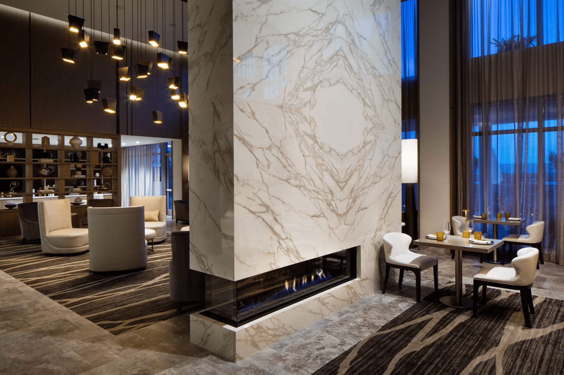 Fireplace | Hilton Miami Aventura