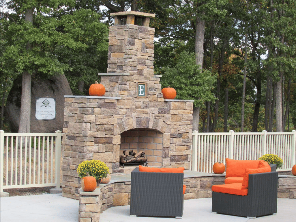 Fireplace | Embassy Suites by Hilton Charlotte Concord Golf Resort & Spa