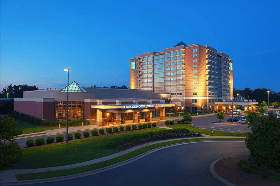 Night Exterior | Embassy Suites by Hilton Charlotte Concord Golf Resort & Spa