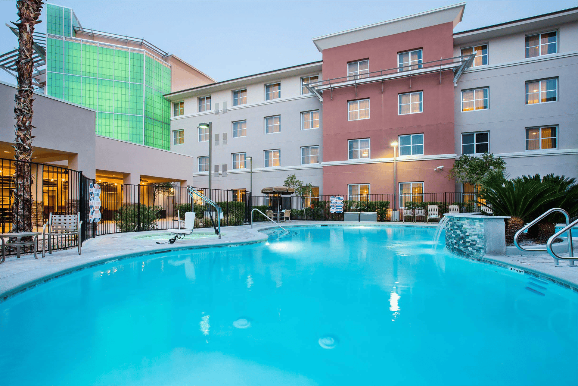 Pool Dusk | Homewood Suites by Hilton Henderson South Las Vegas