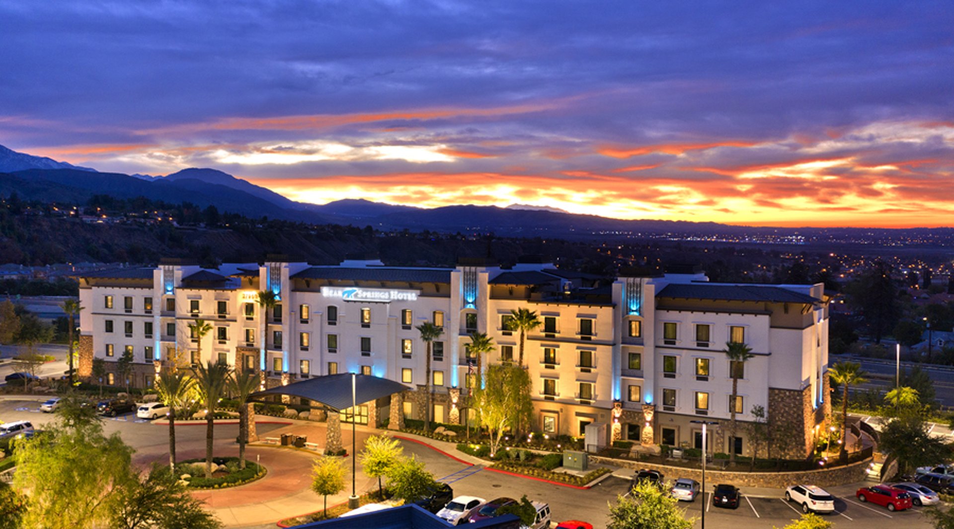 Night Aerial | Bear Springs Hotel