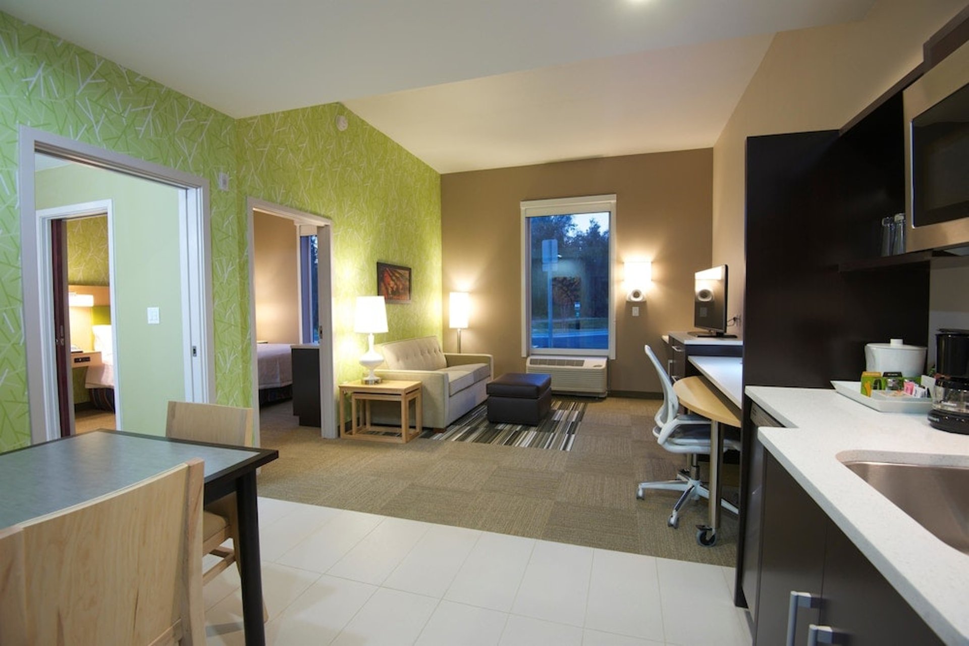Living area and room layout