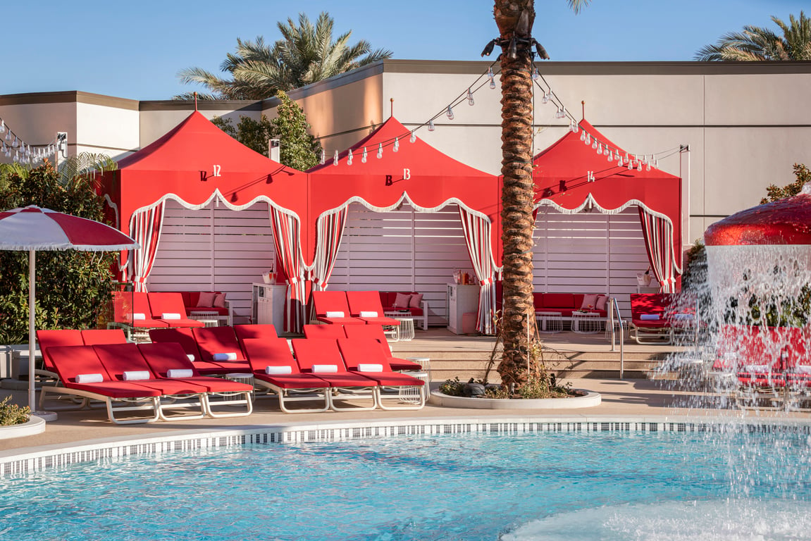 Cabana Pool Detail Shot | Crockfords Las Vegas, LXR Hotels and Resorts