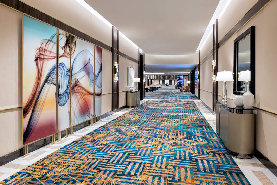 Hallway From Elevators | Crockfords Las Vegas, LXR Hotels and Resorts