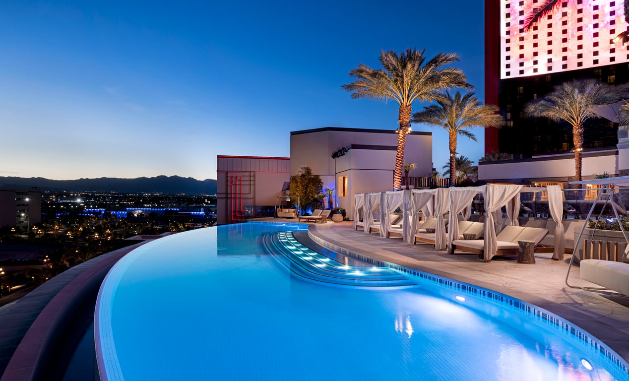 Infinity Pool Hero Shot | Crockfords Las Vegas, LXR Hotels and Resorts