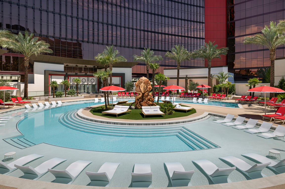 Resorts World Las Vegas_Main Pool | Crockfords Las Vegas, LXR Hotels and Resorts