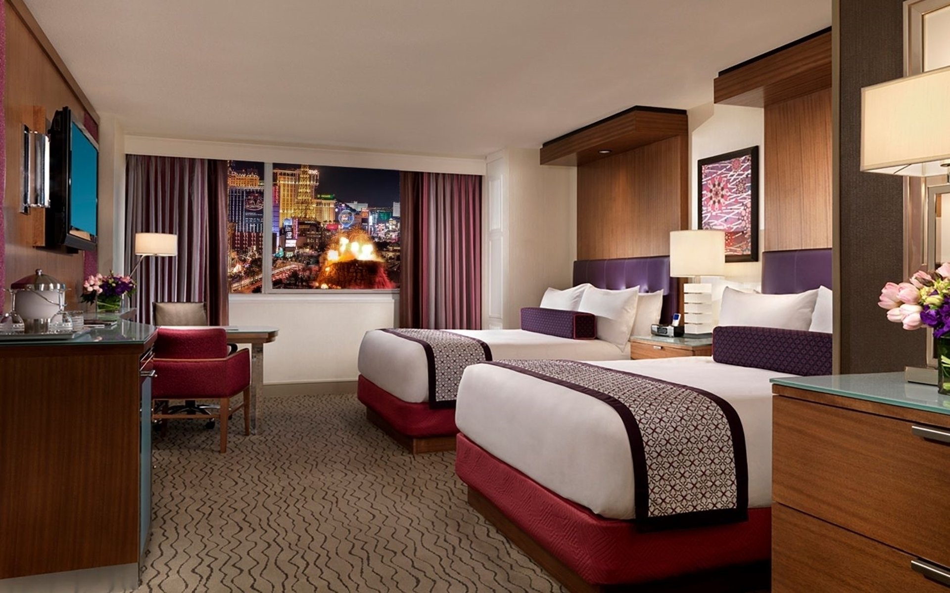 Two Queen Volcano View.jpg | The Mirage Hotel & Casino