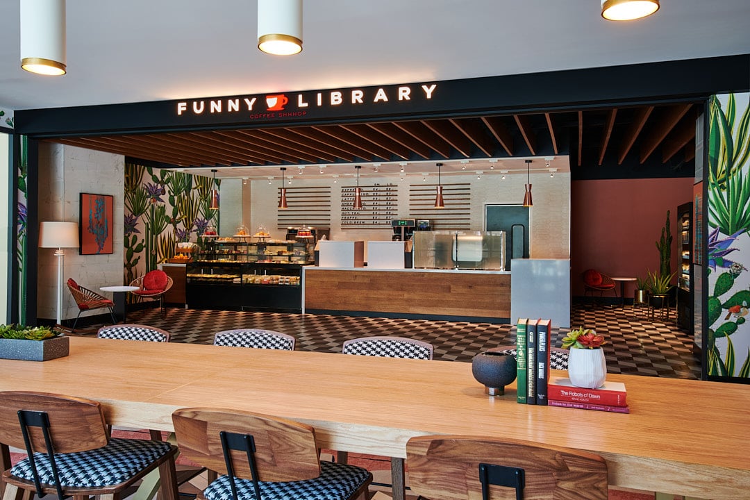Funny Library Coffee Shop | Virgin Hotels Las Vegas, Curio Collection by Hilton