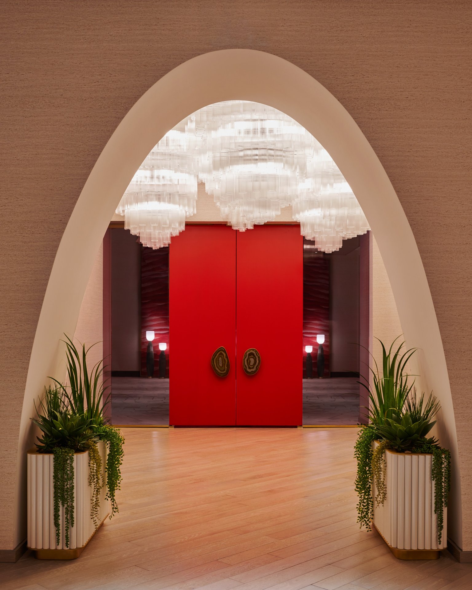 Ruby Tower Entrance | Virgin Hotels Las Vegas, Curio Collection by Hilton