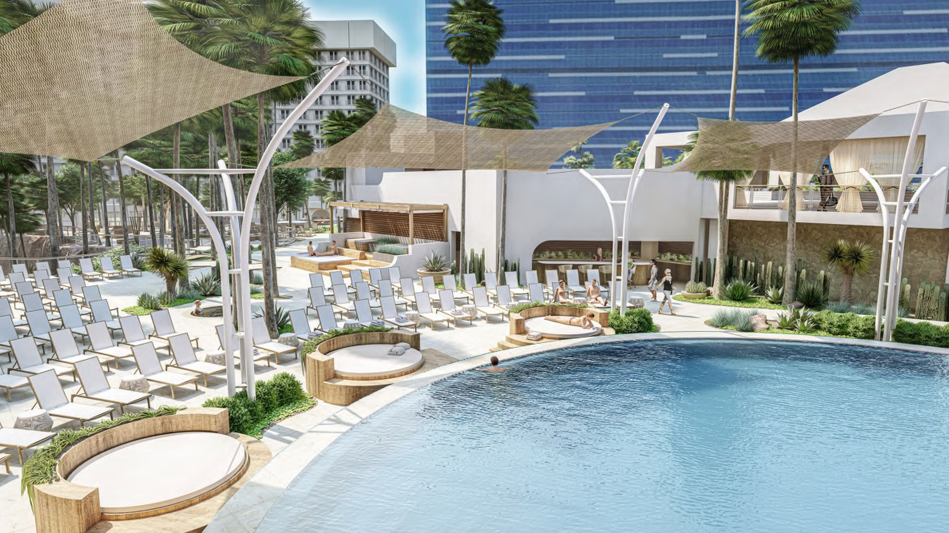 VHLV Dish Pool | Virgin Hotels Las Vegas, Curio Collection by Hilton