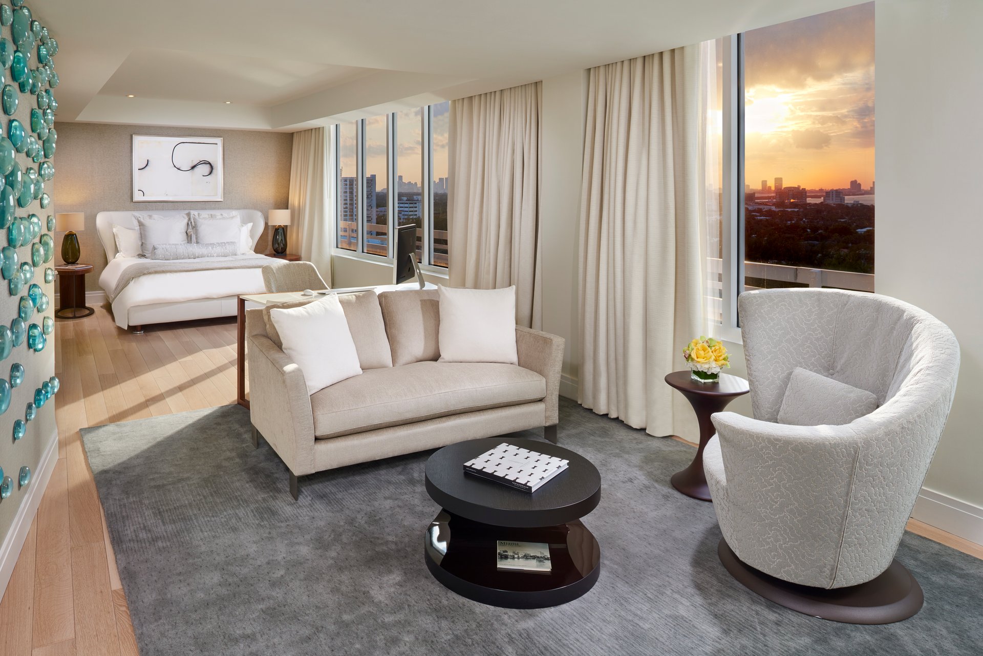 Bedroom and living area
