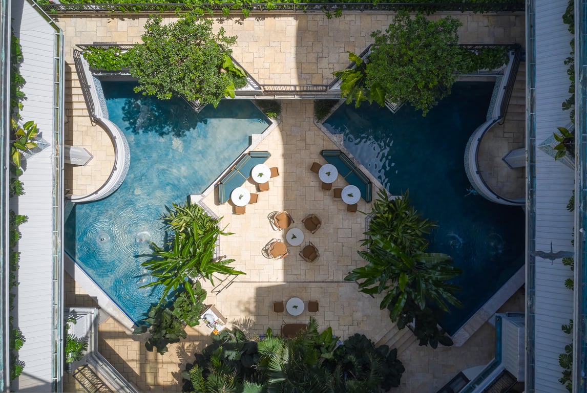 Aerial Pool View | Mayfair House Hotel & Garden