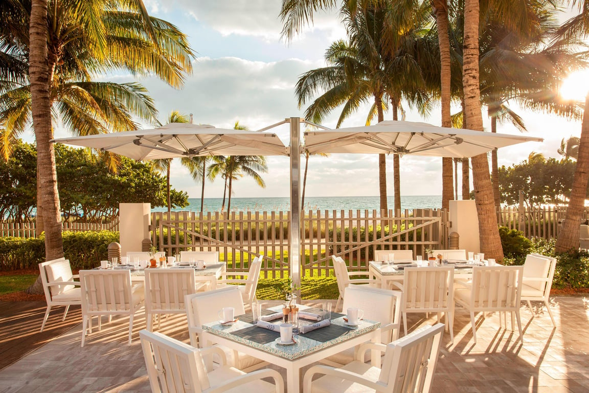 Atlantikos Outdoor Seating | The St. Regis Bal Harbour Resort