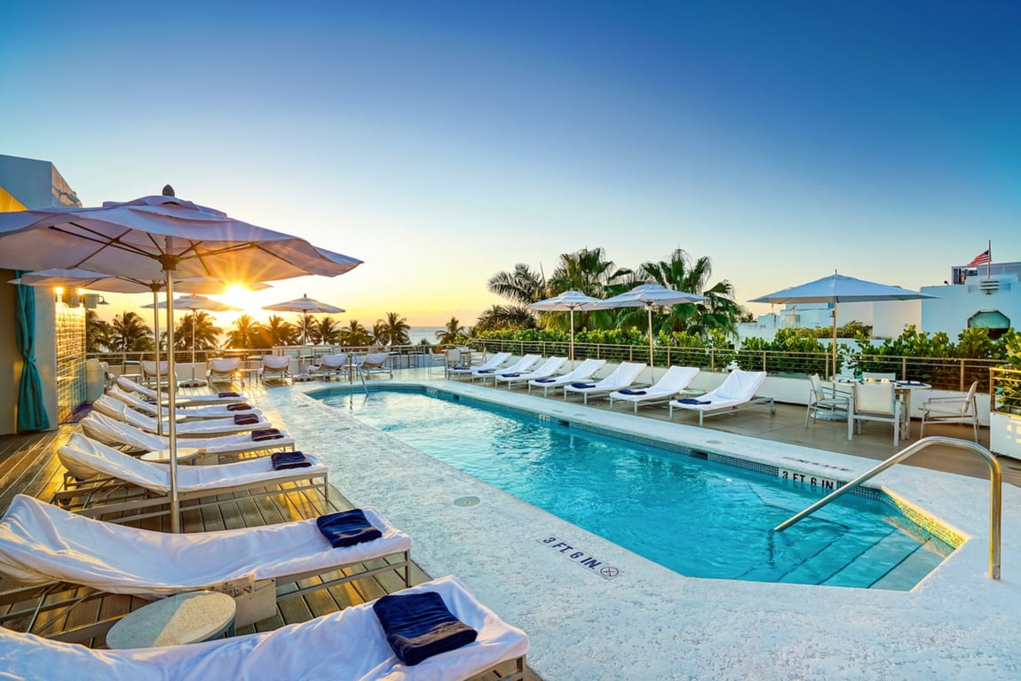 Pool Sunset | The Tony Hotel South Beach