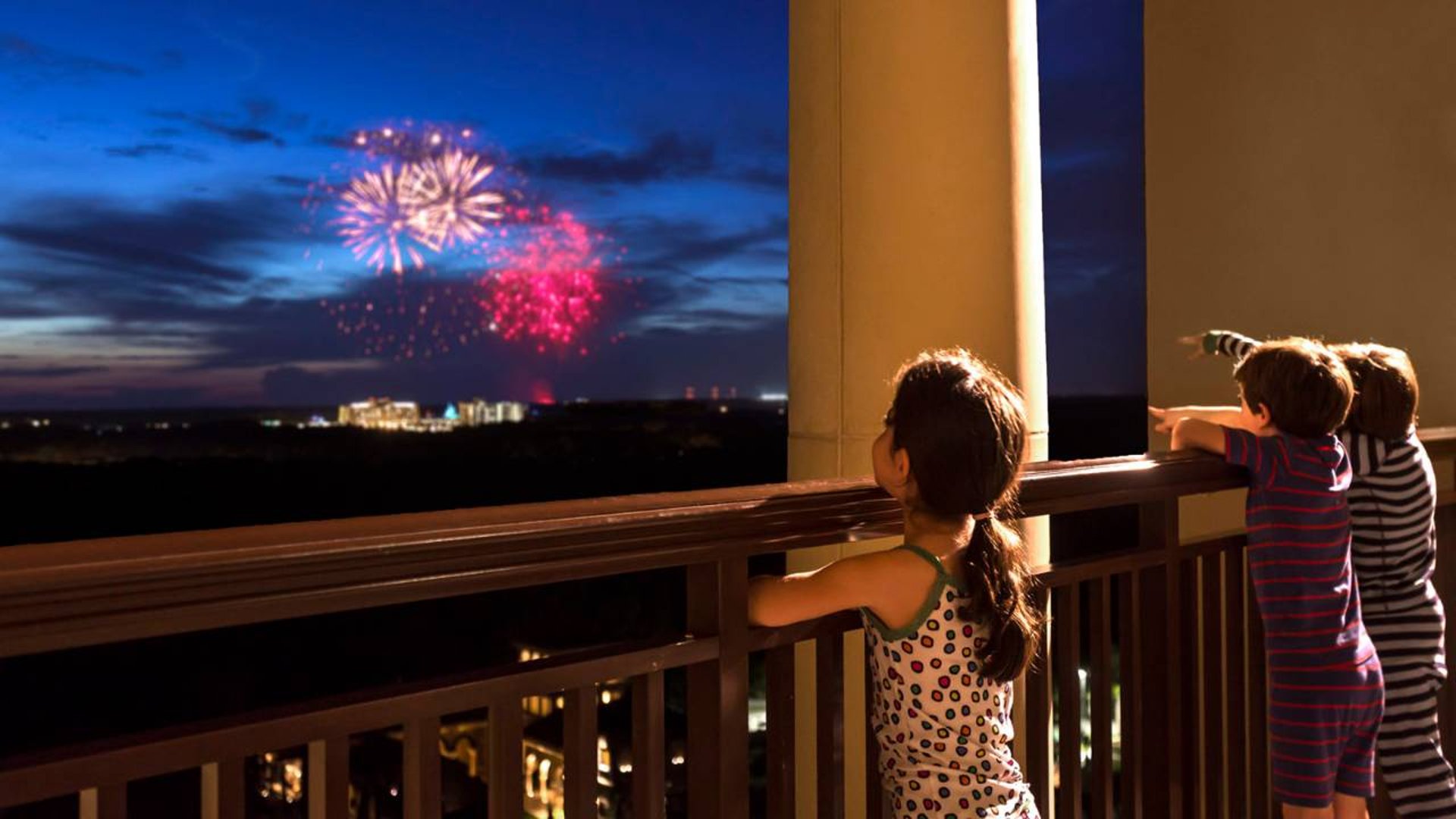 Private view of Walt Disney Resort fireworks