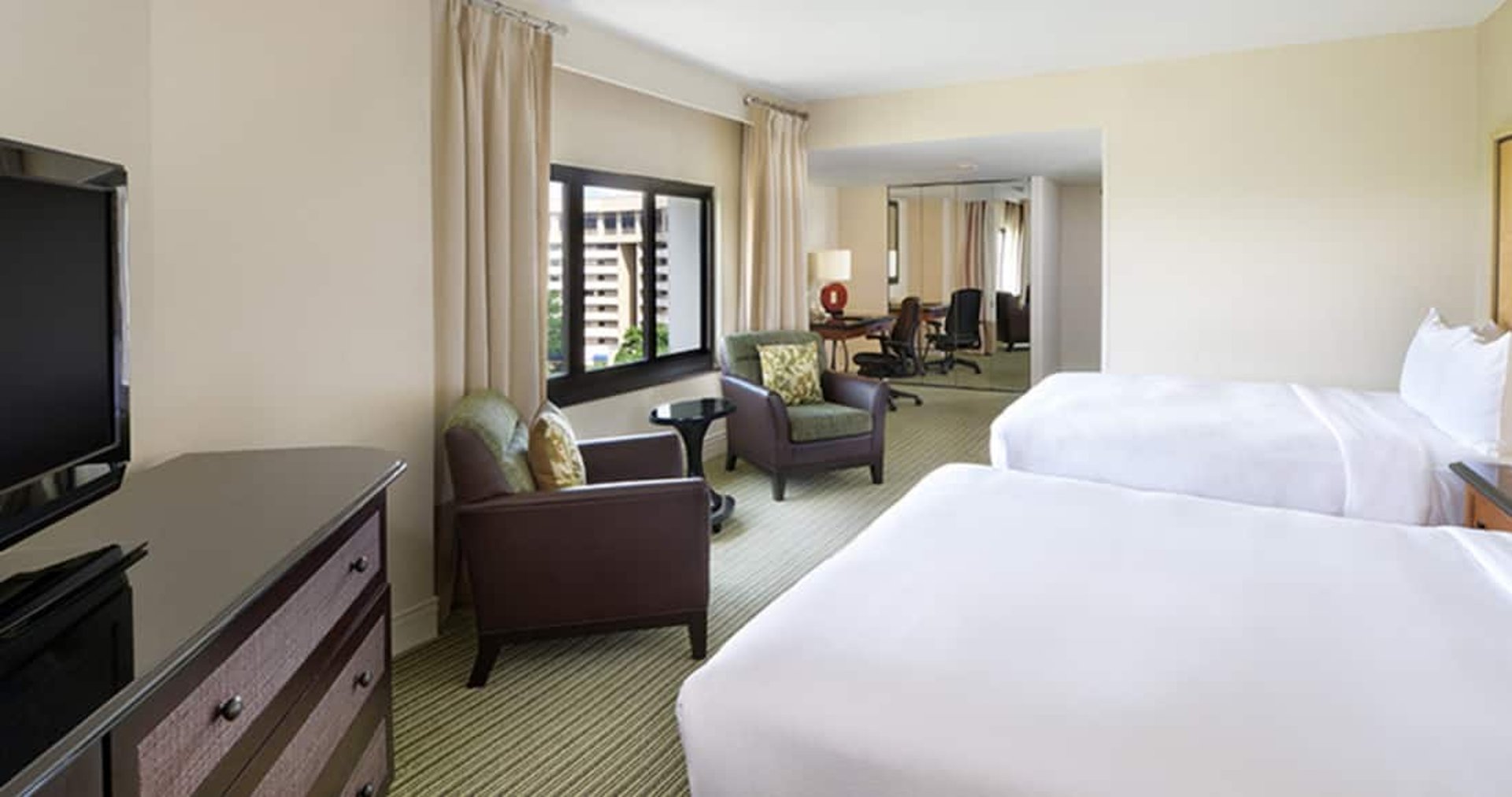 One Bedroom Suite- 2 Queen Beds and Parlor + King Standard + Standard Queen