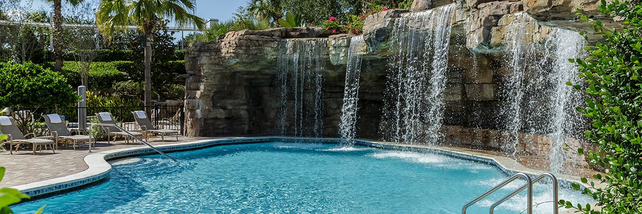 Pool waterfall  | Hyatt Regency Orlando