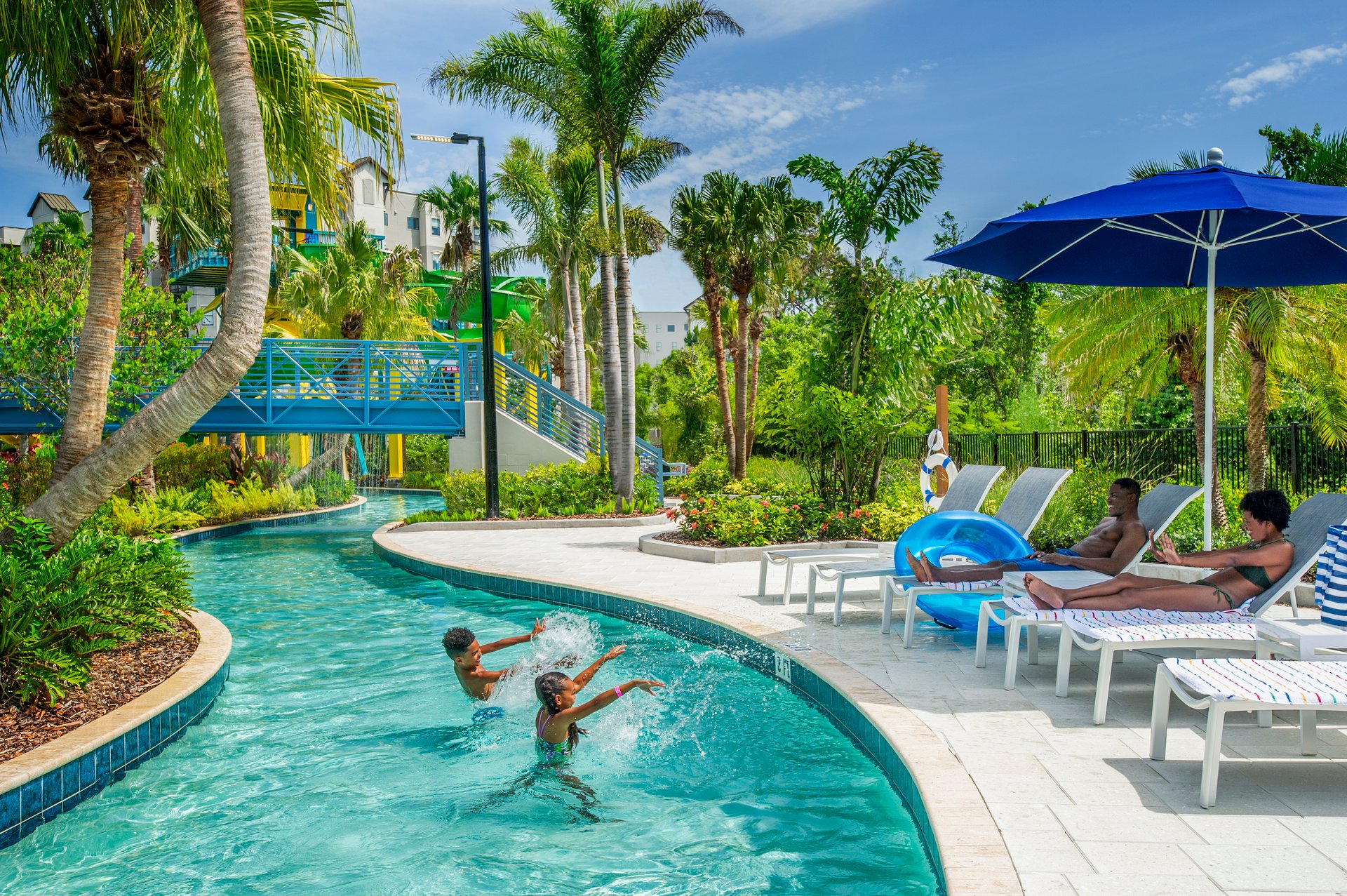 Lazy River Kids Splashing