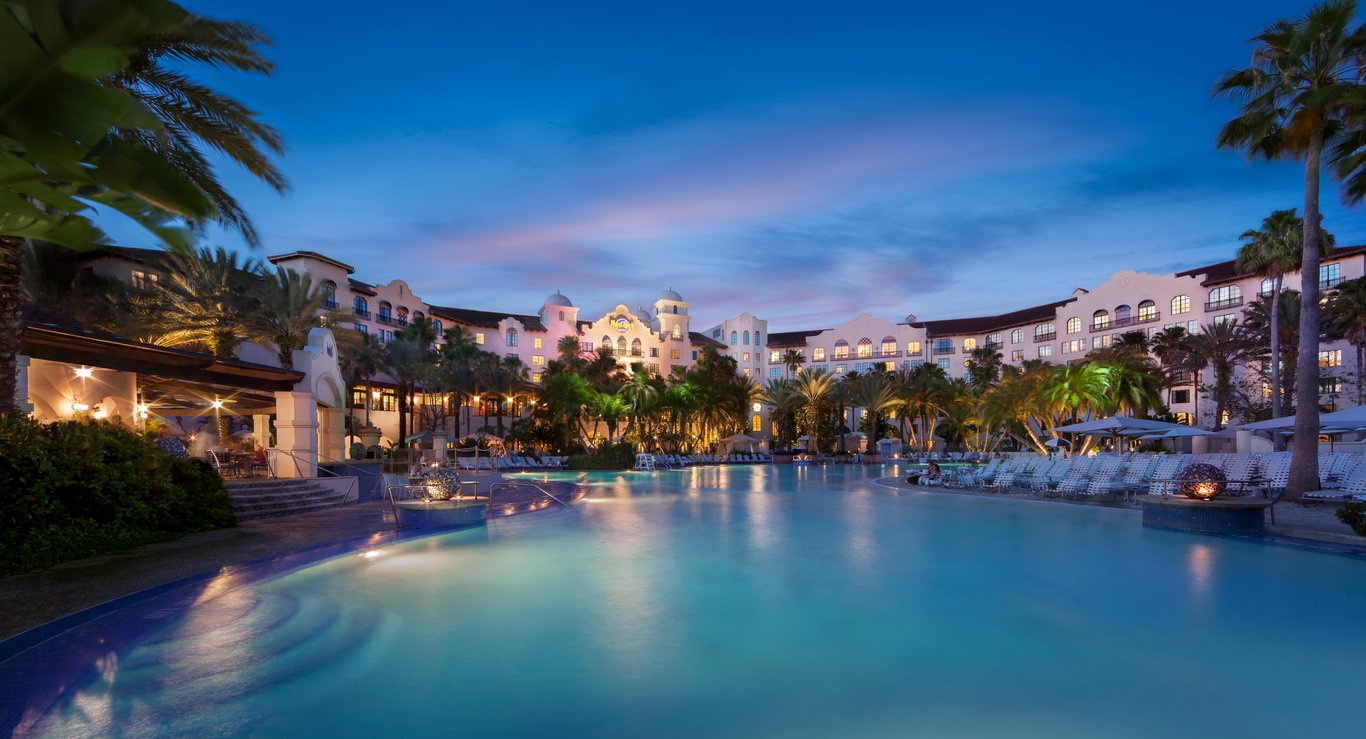 Pool at Night | Universal's Hard Rock Hotel