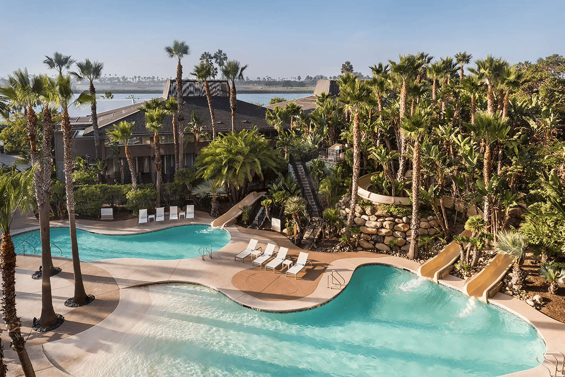 Aerial Pool View | Hyatt Regency Mission Bay Spa and Marina