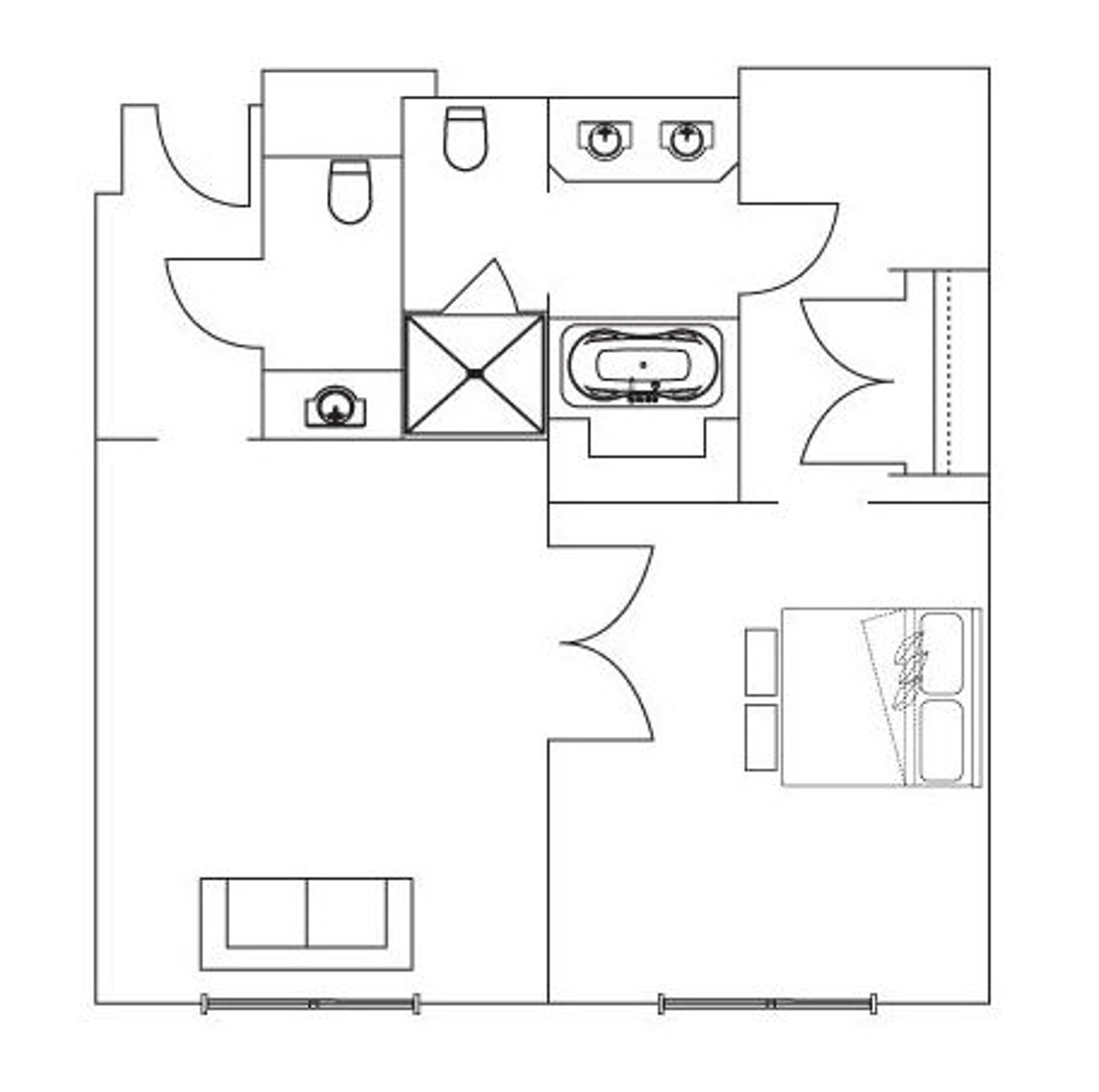 One Bedroom Floor Plan