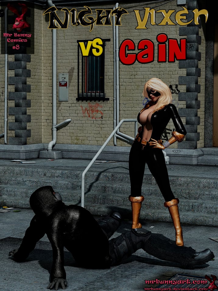 [MrBunnyArt] Night Vixen vs Cain [女王的百合汉化]