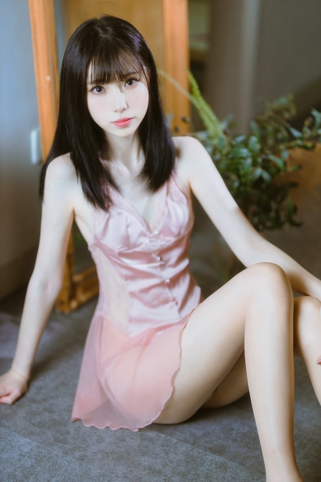 许岚LAN  半透粉纱