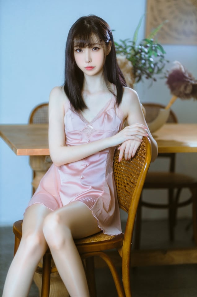 许岚LAN  半透粉纱