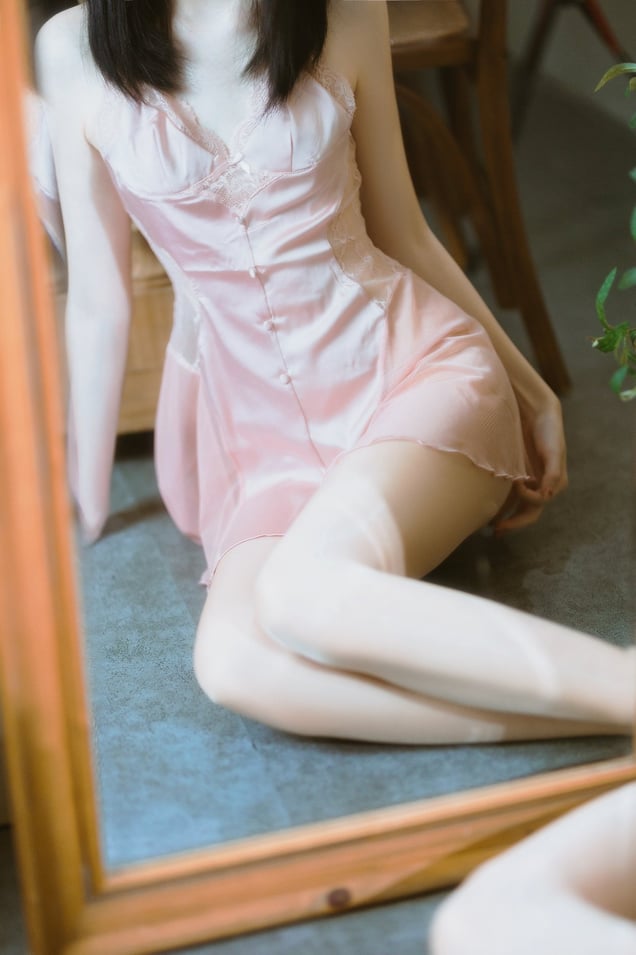 许岚LAN  半透粉纱