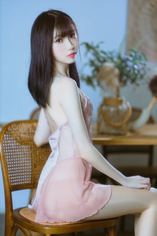 许岚LAN  半透粉纱