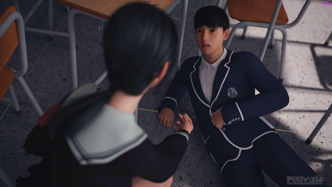 【3D全彩/无修】皮针我的新学姐母1-6师篇★超高渲染[附身/NTR/母子]