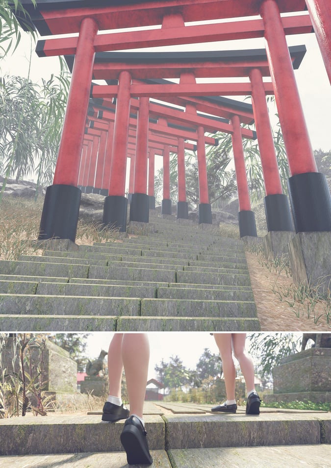 神社巫女和她表姐