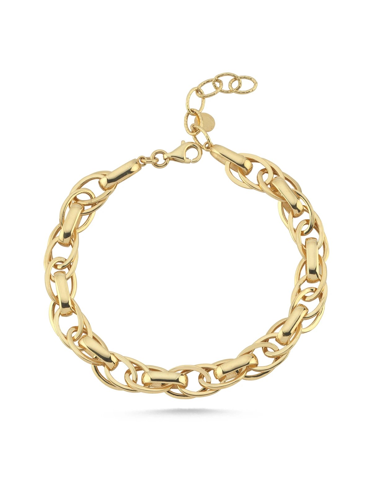 Oval Halka Altın Bileklik