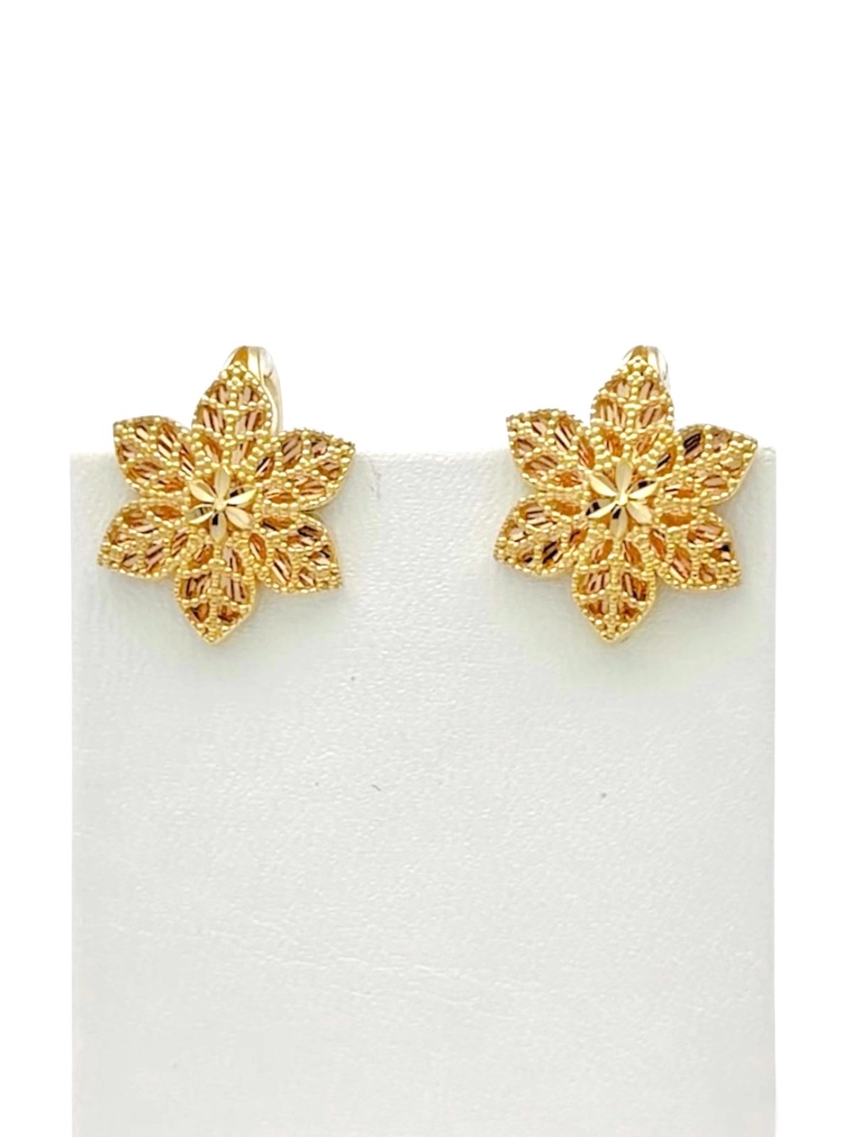 Yıldız Çiçeği Altın Küpe