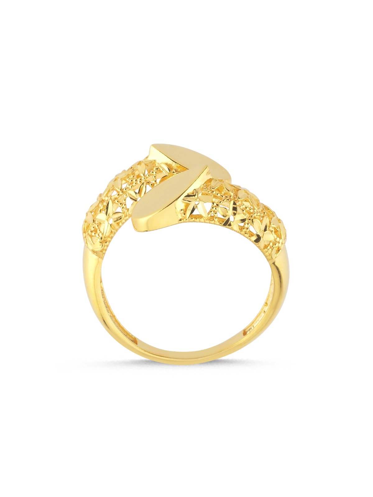 Damla Motif Altın Yüzük