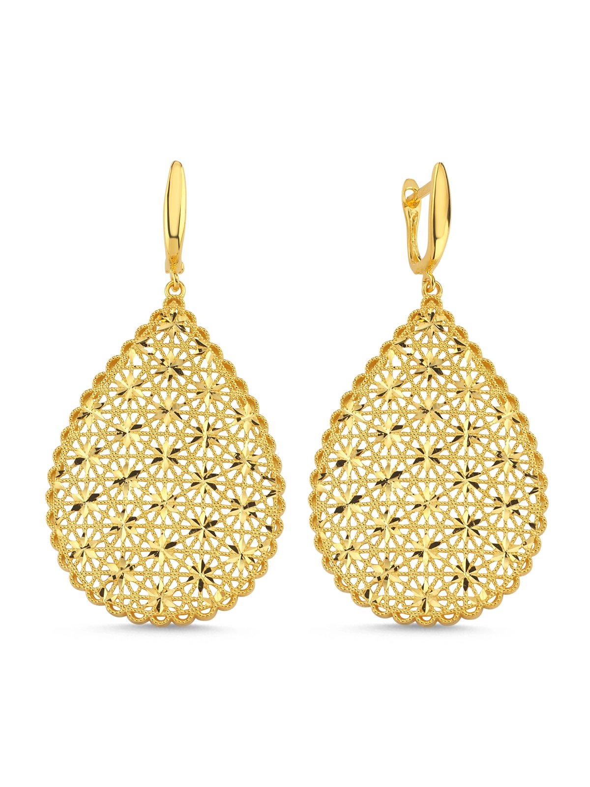 Bereket Doku Sallantılı Altın Küpe