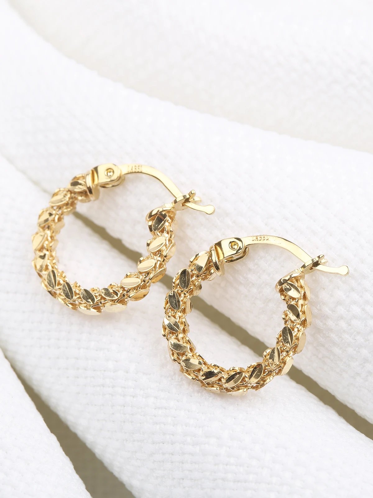 Burgu Altın Halka Küpe