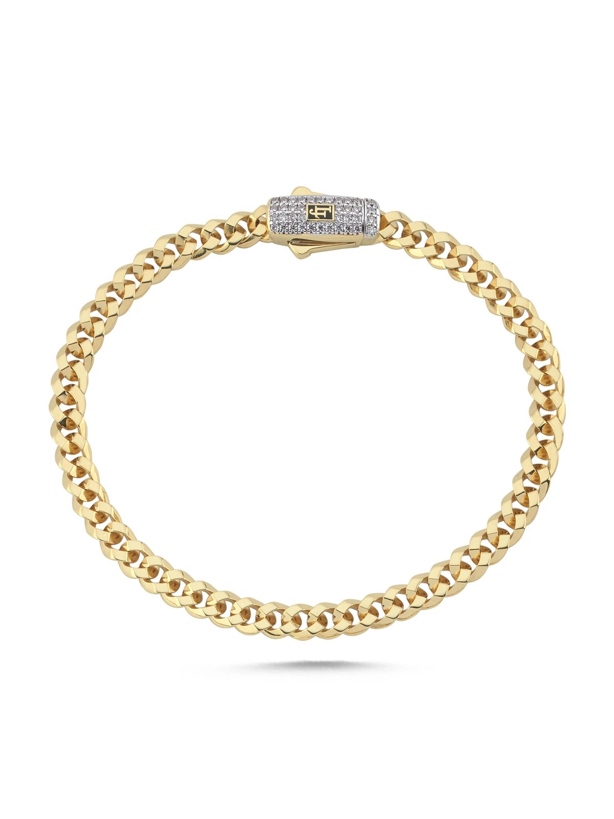 Kristal Gurmet Altın Bileklik 5mm