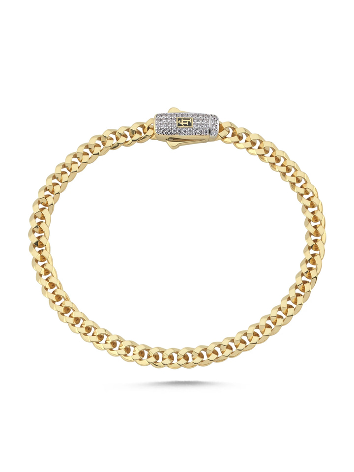 Kristal Gurmet Altın Bileklik 5mm