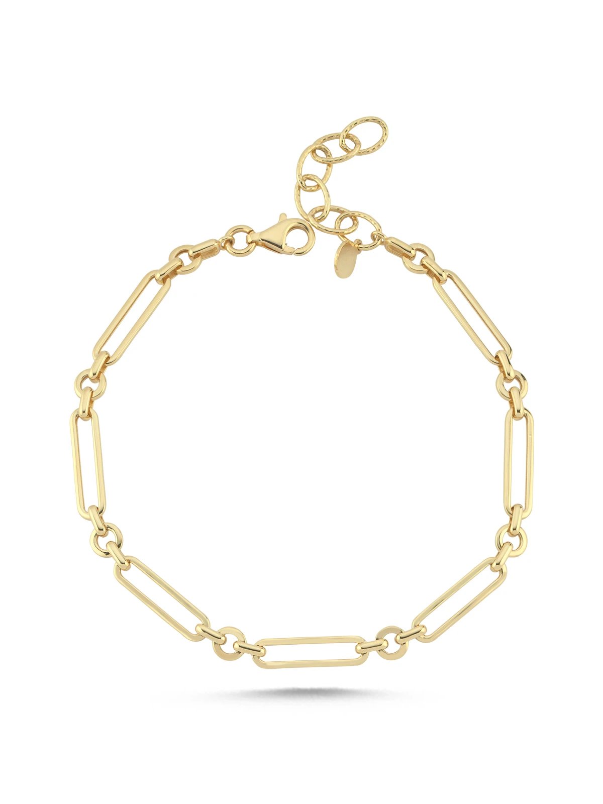 Halka Detay Ataç Altın Bileklik