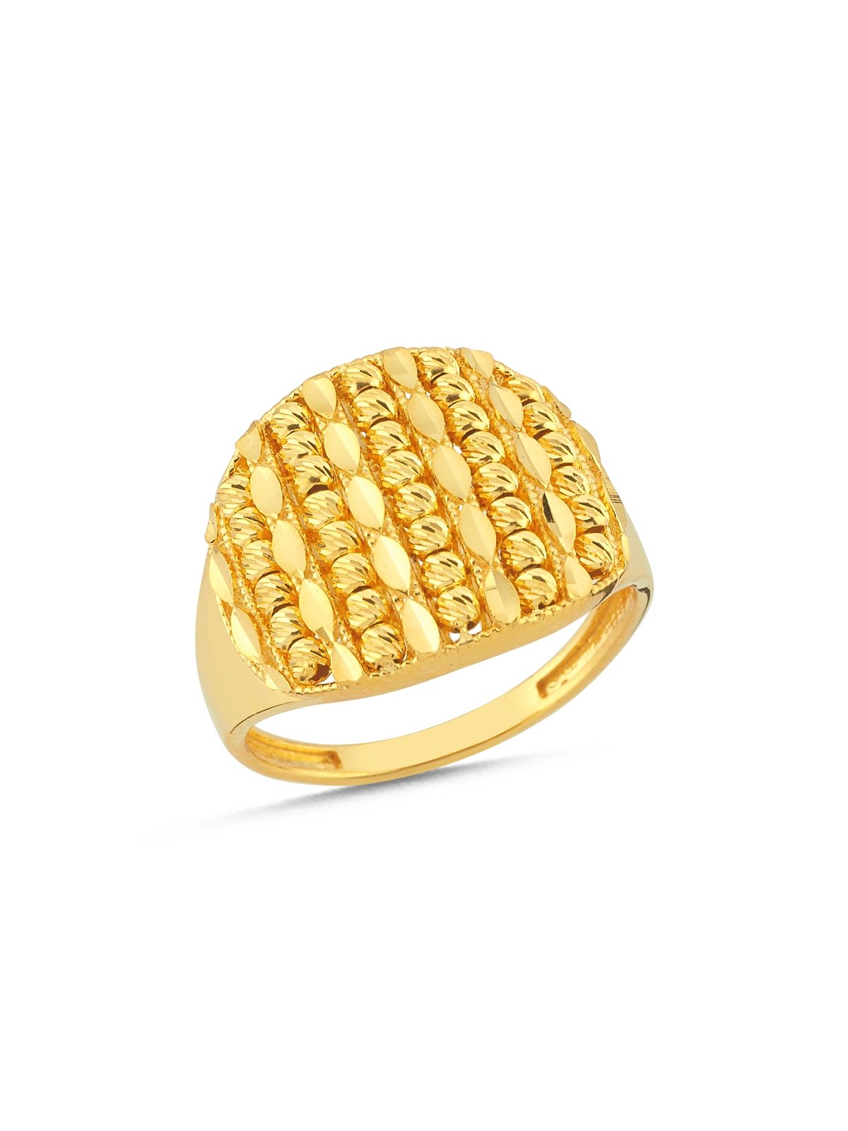 Dorika Top Şerit Altın Yüzük