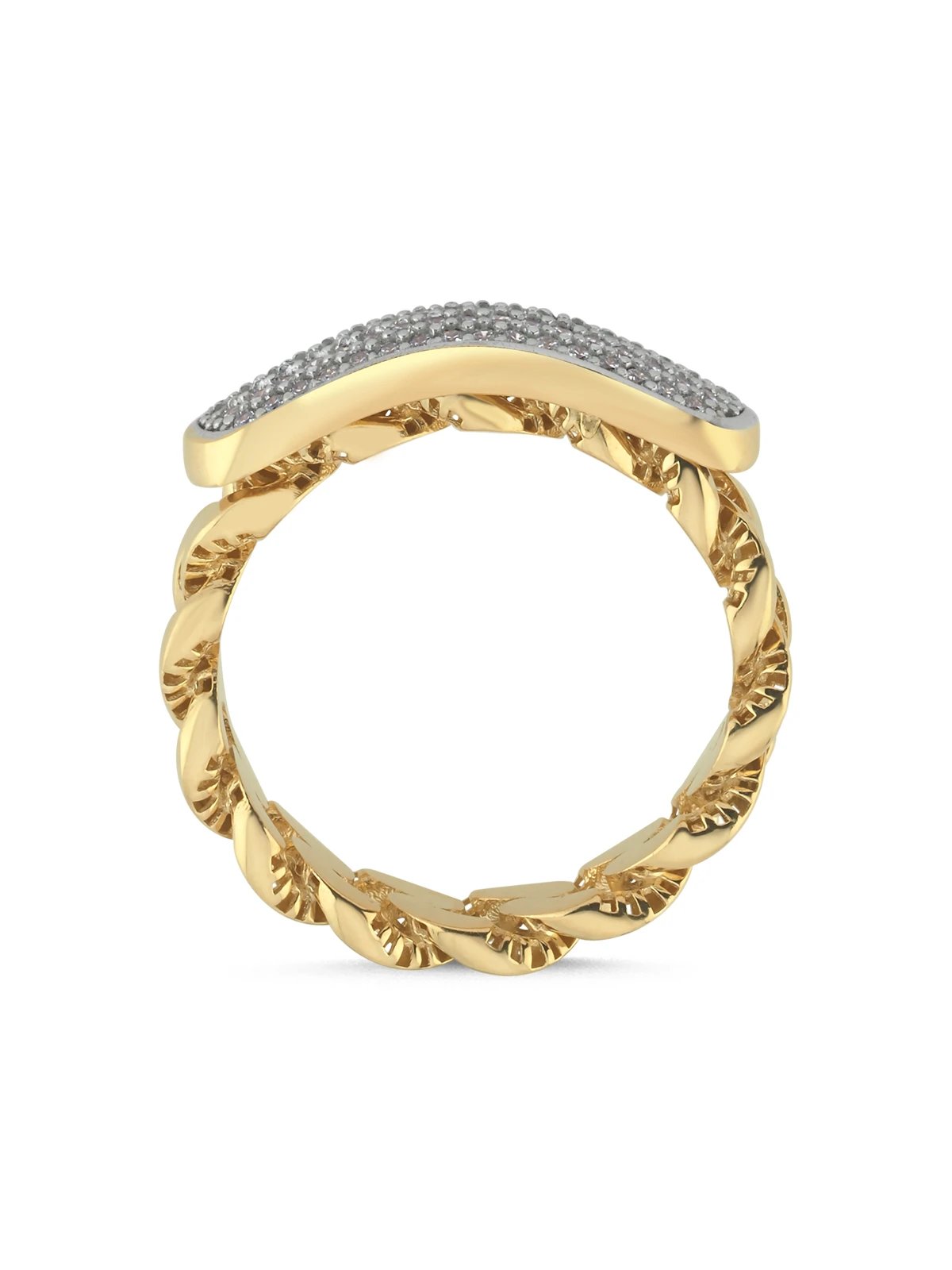 Beyaz Taş Gurmet Altın Yüzük