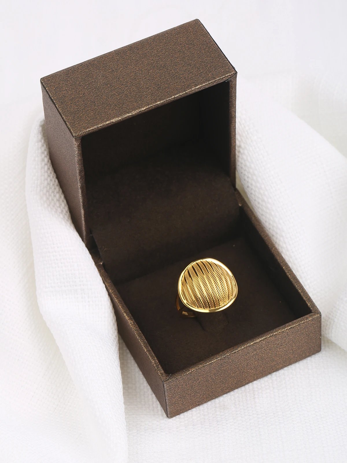 Hasır Desen Altın Yüzük